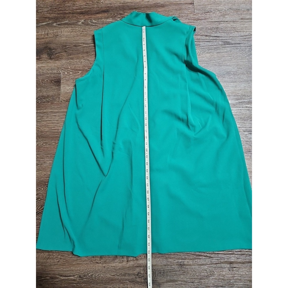 Calvin Klein Women's Green Tie Neck Sleeveless Scuba-crepe Short Shift Dress 14 - Picture 8 of 10